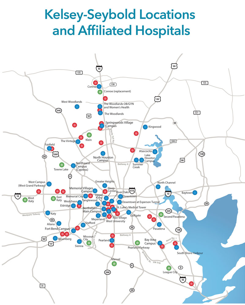 Kelsey-Seybold Location Map
