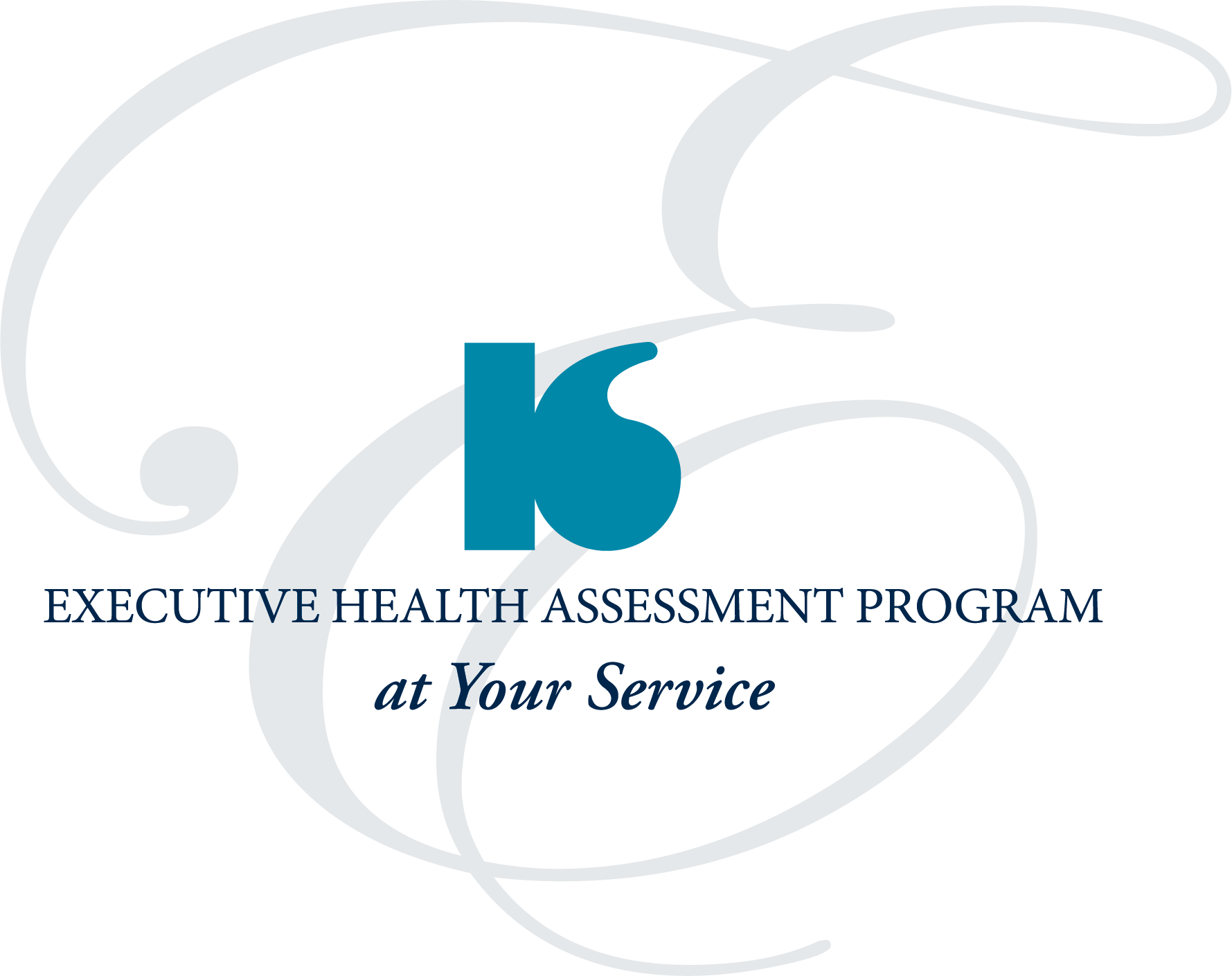 Kelsey-Seybold logo with text, "Executive Health Assessment Program at Your Service."