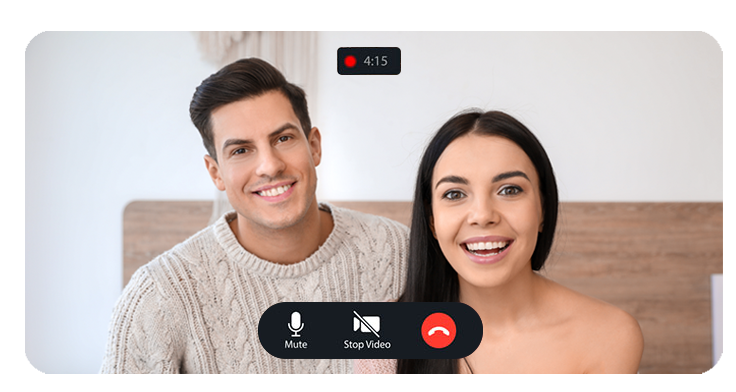 video call young couple