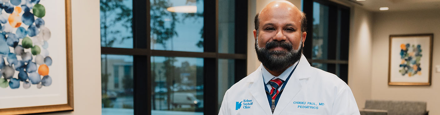 Chikku Paul, MD, FAAP, pediatrician at Kelsey-Seybold's Atascocita Clinic.
