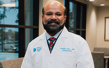 Chikku Paul, MD, FAAP, pediatrician at Kelsey-Seybold's Atascocita Clinic.