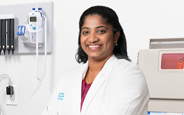 Surya Jacob, MD, FAAP, pediatrician at Kelsey-Seybold's Aliana Clinic.