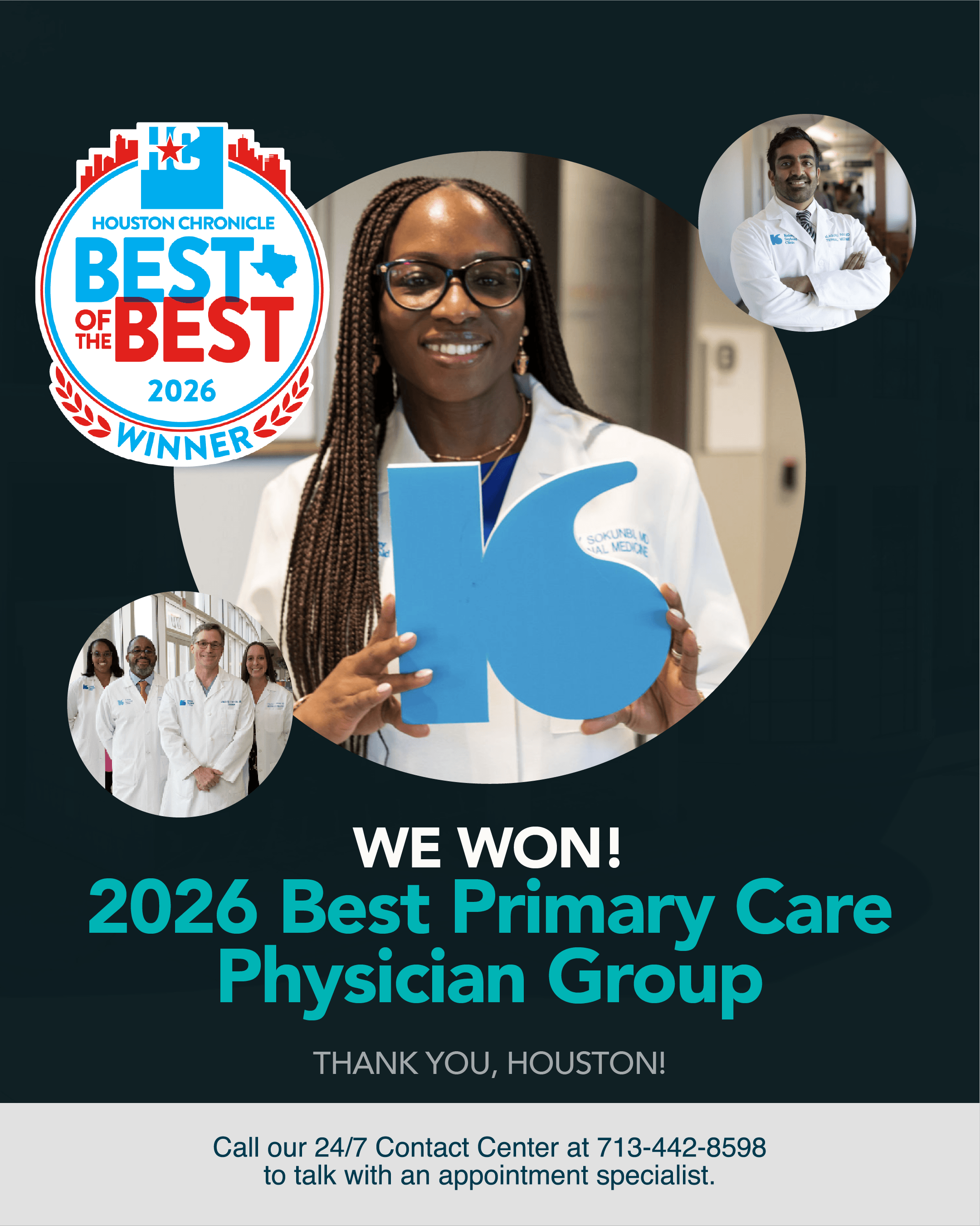 Kelsey-Seybold Clinic Named Houston Chronicle  “Best of the Best” for Primary Care