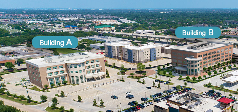 Aerial shot of Kelsey-Seybold's Northwest Campus. Aerial shot of Kelsey-Seybold's Northwest Campus.