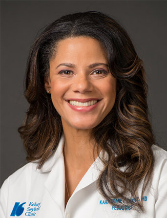 Portrait of Kara Carter, MD, Pediatrics specialist at Kelsey-Seybold Clinic.