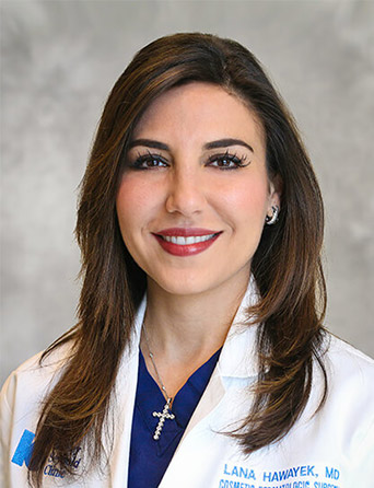 Headshot of Lana Hawayek, MD, dermatologist at Kelsey-Seybold Clinic.