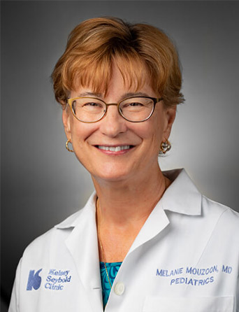 Portrait of Melanie Mouzoon, MD, FAAP, FABM, Pediatric Hospitalist specialist at Kelsey-Seybold Clinic.