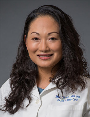 Portrait of Amy Yee-Ru Chen, DO, Family Medicine specialist at Kelsey-Seybold Clinic.