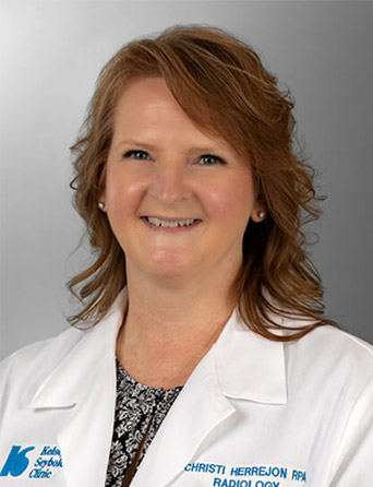 Portrait of Christi Herrejon, RPA, RT(R) (CT), Radiology specialist at Kelsey-Seybold Clinic.