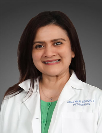 Portrait of Asma Siddiqui, MD, FAAP, Pediatrics specialist at Kelsey-Seybold Clinic.