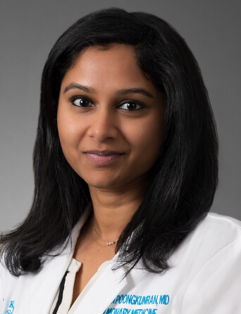 Portrait of Chithra Poongkunran, MD, Pulmonary Medicine, Critical Care and Sleep Medicine specialist at Kelsey-Seybold Clinic.