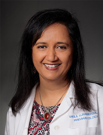 Portrait of Sheila Albuquerque, MD, Rheumatology specialist at Kelsey-Seybold Clinic.