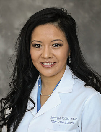 Portrait of Adryene Pham, PA-C, Interventional Pain Management specialist at Kelsey-Seybold Clinic.