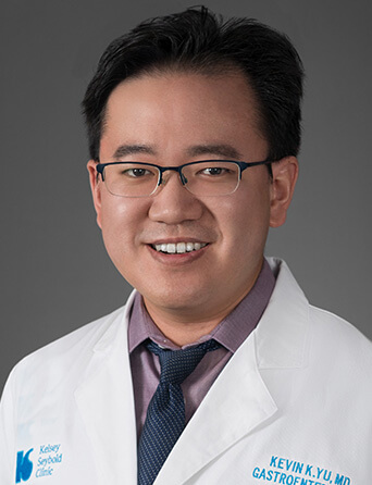 Portrait of Kevin Yu, MD, Gastroenterology specialist at Kelsey-Seybold Clinic.