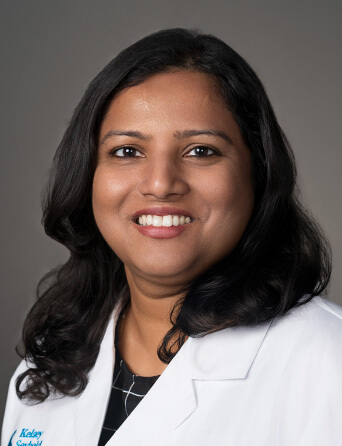 Portrait of Kavitha Srinivasan, PA, Family Medicine specialist at Kelsey-Seybold Clinic.