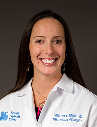 Headshot of Christina Frome, MD, OB/GYN at Kelsey-Seybold Clinic.