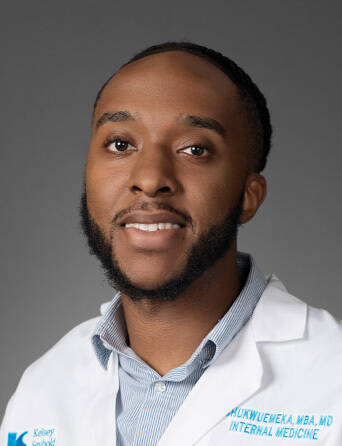 Portrait of Chukwuemeka Mba, MD, Hospitalist at Kelsey-Seybold Clinic.