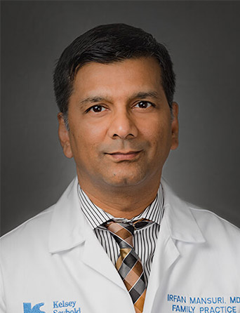 Portrait of Irfan Mansuri, MD, Family Medicine specialist at Kelsey-Seybold Clinic.