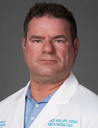 Portrait of Reggie Hollier, CRNA, Anesthesiology provider at Kelsey-Seybold Clinic.