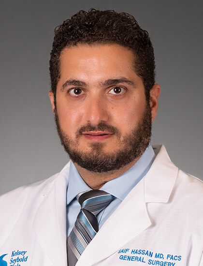 Headshot of Saif Hassan, MD, FACS, surgeon at Kelsey-Seybold Clinic.