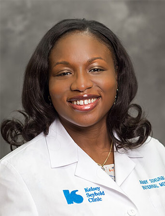 Headshot of Abby Sokunbi, MD, Internal Medicine specialist at Kelsey-Seybold Clinic.