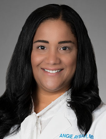 Portrait of Angie Aybar, MD, family medicine specialist at Kelsey-Seybold Clinic.