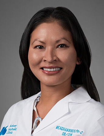 Portrait of Meaghan Birch, PA-C, OB/GYN specialist at Kelsey-Seybold Clinic.
