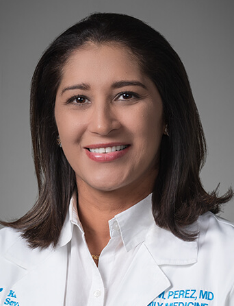 Headshot of Nidia Perez, MD, family medicine specialist at Kelsey-Seybold Clinic.