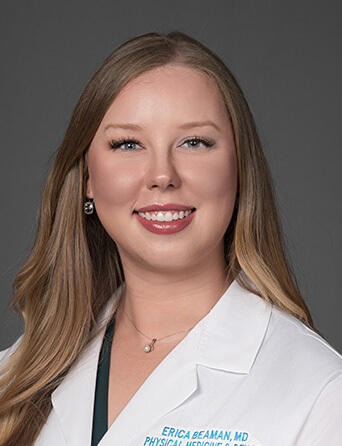 Portrait of Erica Beaman, MD, Physical Medicine and Rehabilitation provider at Kelsey-Seybold Clinic.
