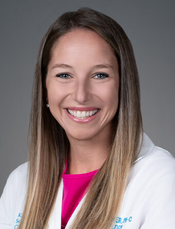 Portrait of Emily Spinner, MS, PA-C, Dermatology specialist at Kelsey-Seybold Clinic.