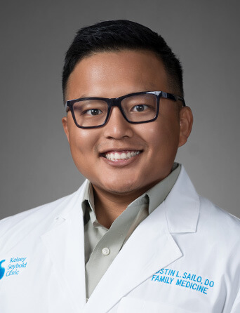 Portrait of Justin Sailo, DO, Family Medicine, Primary Care specialist at Kelsey-Seybold Clinic.