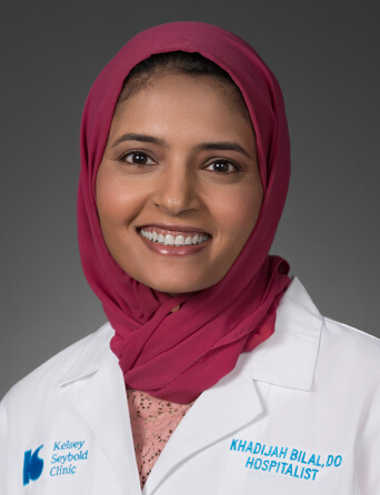 Portrait of Khadijah Bilal, DO,  specialist at Kelsey-Seybold Clinic.