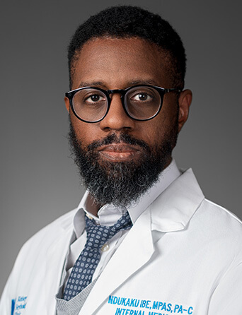 Portrait of Ndukaku Ibe, PA-C, Family Medicine and Primary Care specialist at Kelsey-Seybold Clinic.