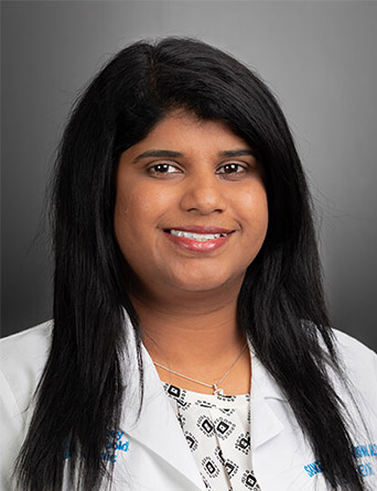 Portrait of Sangeetha Radhakrishnan, MD, Internal Medicine specialist at Kelsey-Seybold Clinic.