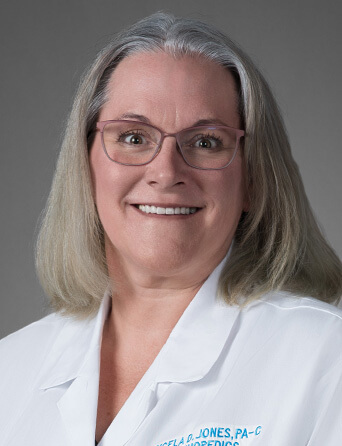 Portrait of Angela D. Jones, MSPAS, PA-C, Orthopedics, Sports Medicine specialist at Kelsey-Seybold Clinic.