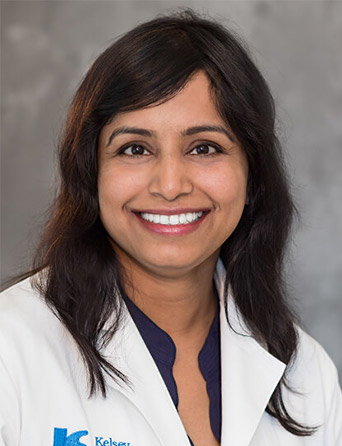 Headshot of Anna Arumugam, MD, hospitalist at Kelsey-Seybold Clinic.