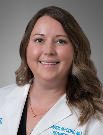 Headshot of Amanda McCord, MD, pediatrics specialist at Kelsey-Seybold Clinic.