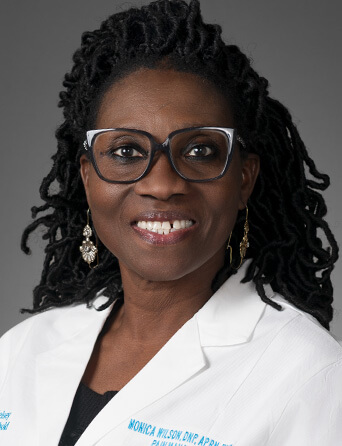 Portrait of Monica Wilson, DNP, APRN, FNP-C,  specialist at Kelsey-Seybold Clinic.