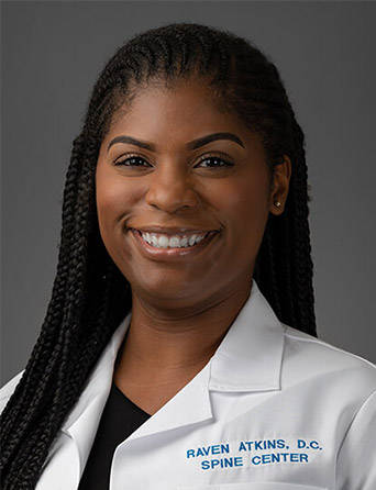 Headshot of Raven Atkins, DC, chiropractor at Kelsey-Seybold Clinic.