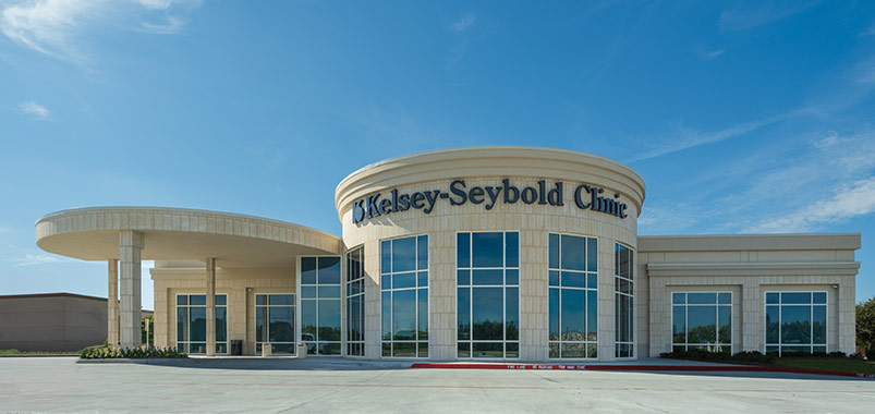 Front exterior of Kelsey-Seybold's Eldridge Clinic