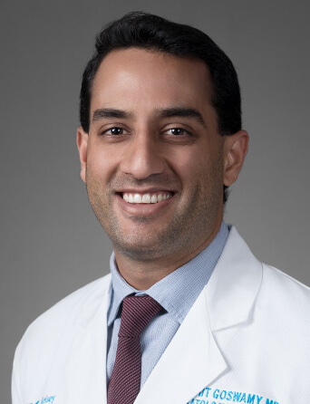Portrait of Rohit Goswamy, MD, Oncology specialist at Kelsey-Seybold Clinic.