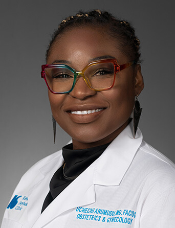 Portrait of Uchechi Anumudu, MD, FACOG, OB/GYN specialist at Kelsey-Seybold Clinic.