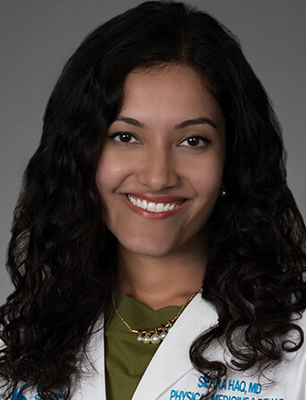 Portrait of Sierra Haq, MD, Physical Medicine and Rehabilitation specialist at Kelsey-Seybold Clinic.