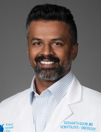 Portrait of Sushanth Gouni, MD, Hematology and Oncology provider at Kelsey-Seybold Clinic.